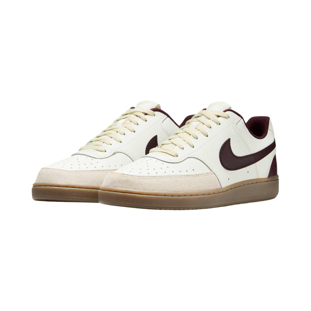 Nike Court Vision 'Sail / Light Khaki / Gum Dark Brown / Burgundy Crush' Мужские