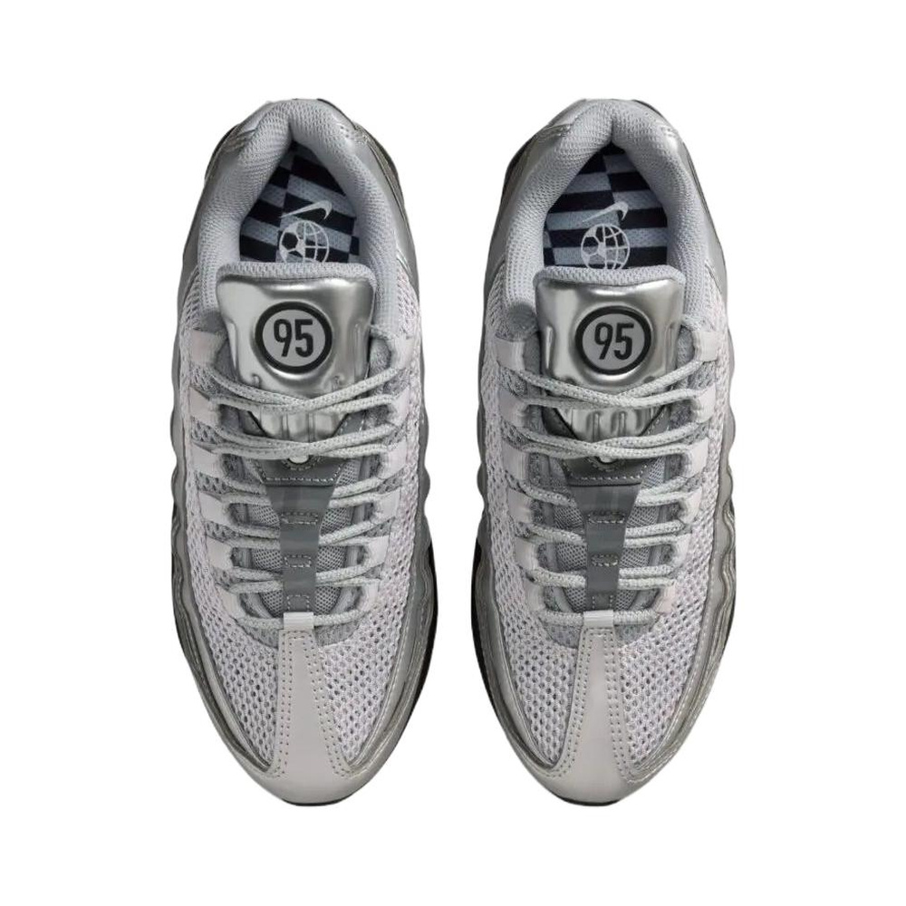 Nike Air Max 95 'Metallic Silver / Black / University Red / Black' Мужские