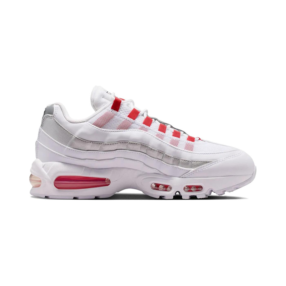 Nike Air Max 95 'White / Metallic Silver / Obsidian / Speed Red' Мужские