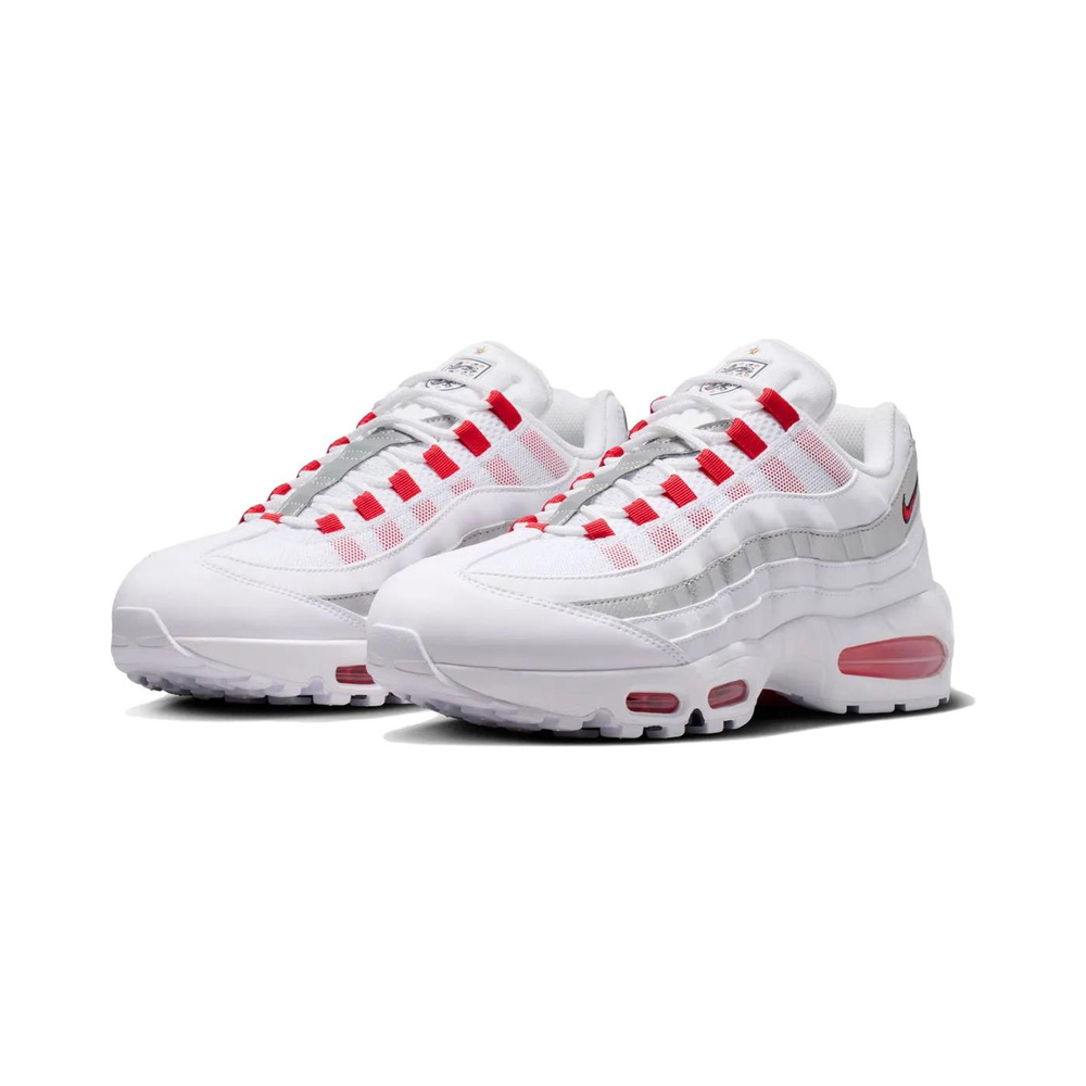 Nike Air Max 95 'White / Metallic Silver / Obsidian / Speed Red' Мужские