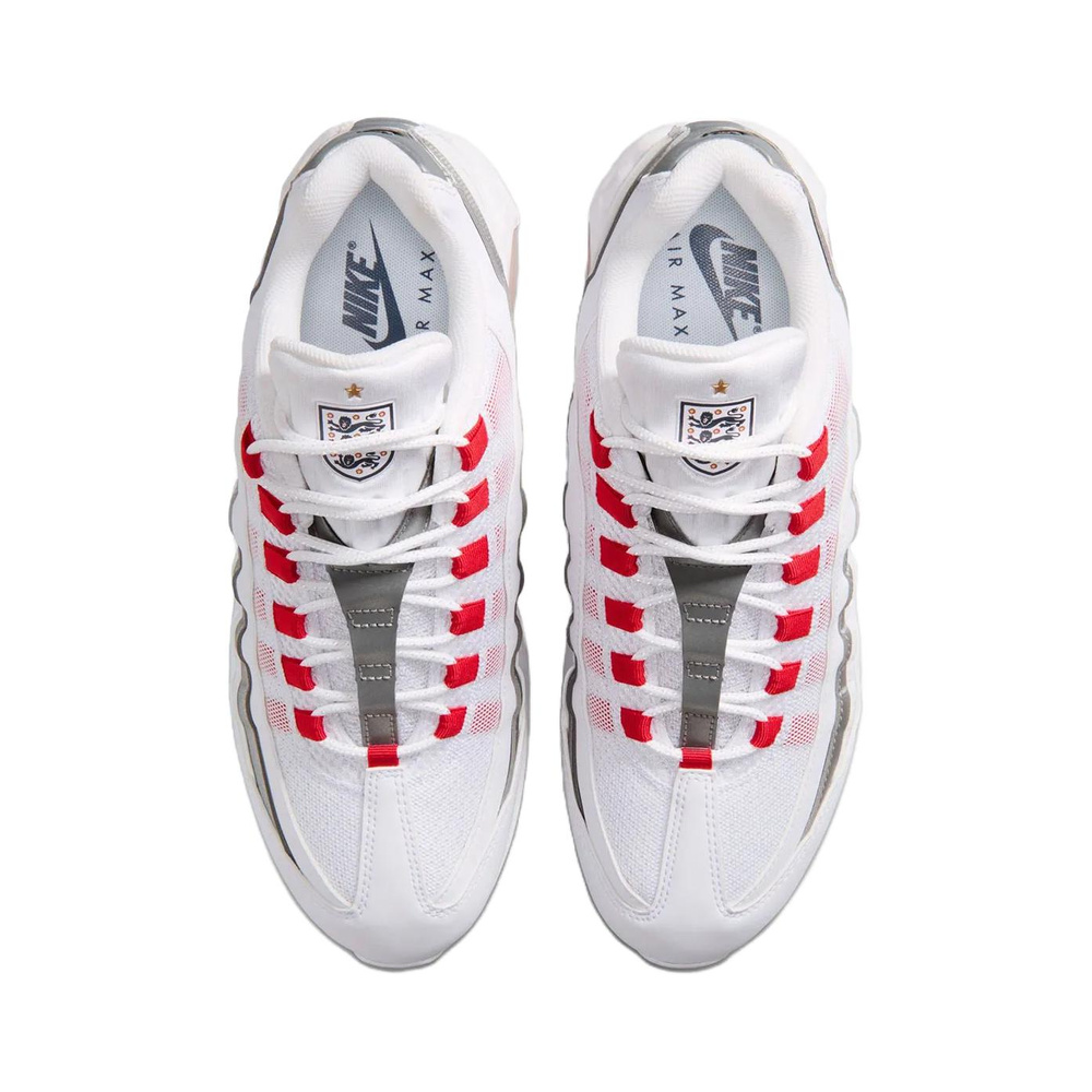 Nike Air Max 95 'White / Metallic Silver / Obsidian / Speed Red' Мужские