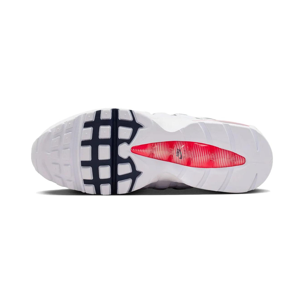 Nike Air Max 95 'White / Metallic Silver / Obsidian / Speed Red' Мужские