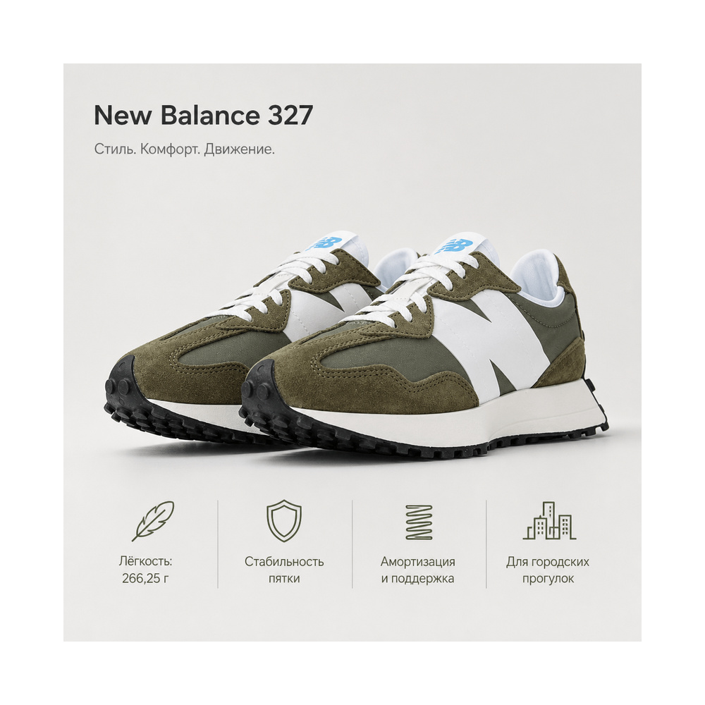 New Balance 327 'Khaki White' Мужские