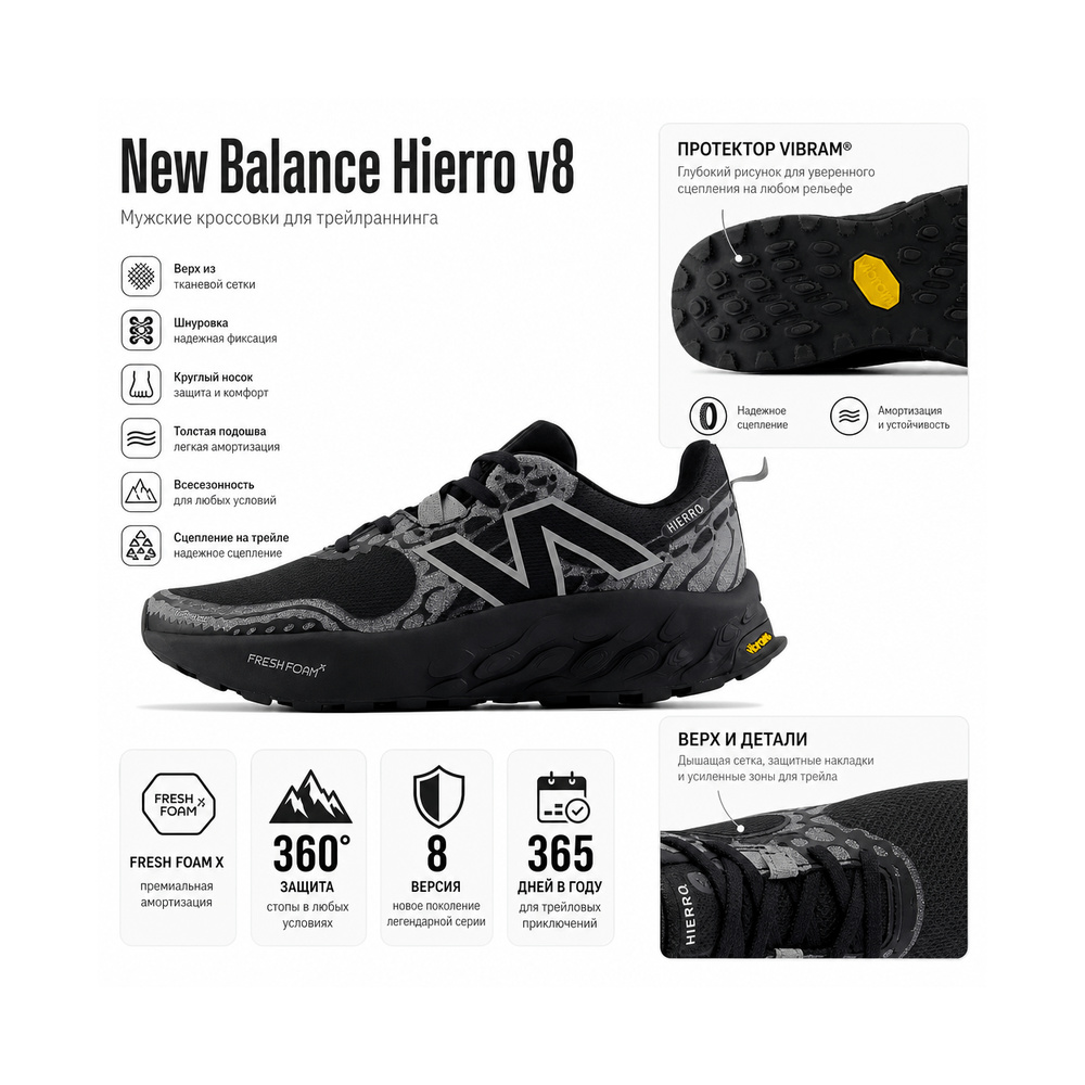 New Balance Hierro v8 'Black' Мужские