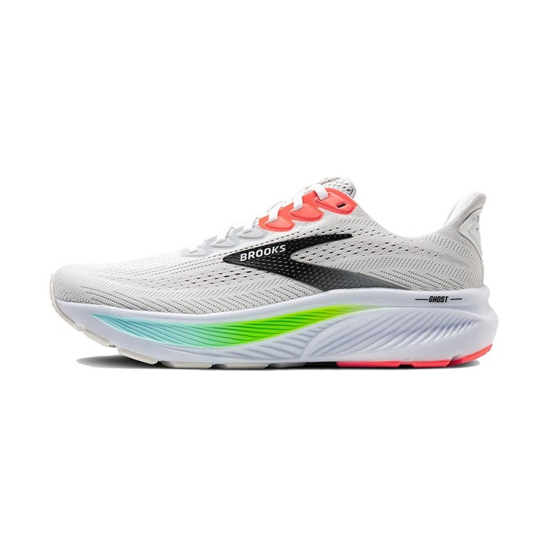 Brooks Ghost 17 Wide 'White / Pink Clay / Gecko' Мужские