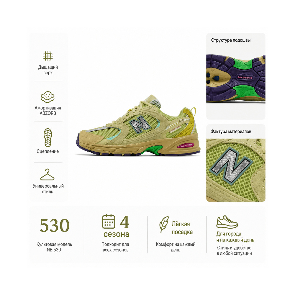 New Balance 530 'Salehe Bembury Prosperity Be The Prize' Мужские
