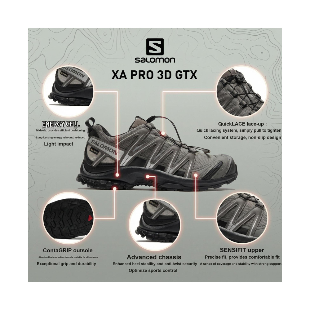 Salomon Xa Pro 3d 'Grey Black' Мужские