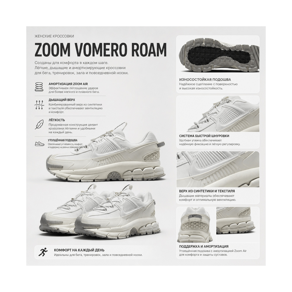 Air Jordan Nike Zoom Vomero Roam 'Royal Pulse' Женские