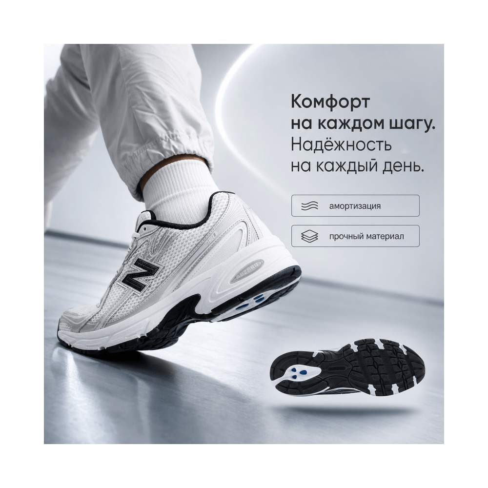 New Balance 740 'White Silver Metallic' Мужские