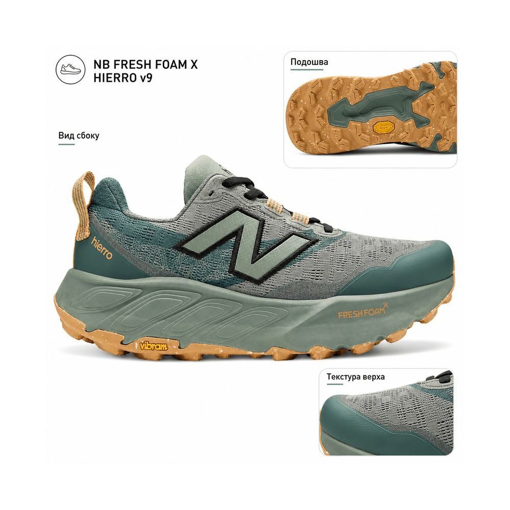 New Balance Fresh Foam X Hierro v9 'Fresh Foam Hierro Juniper Black' Мужские