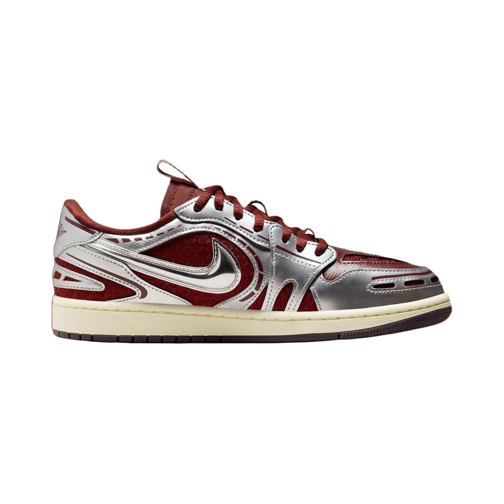 Nike Jordan 1 Low 'Dark Team Red / Metallic Silver / Coconut Milk / Dark Team Red' Женские