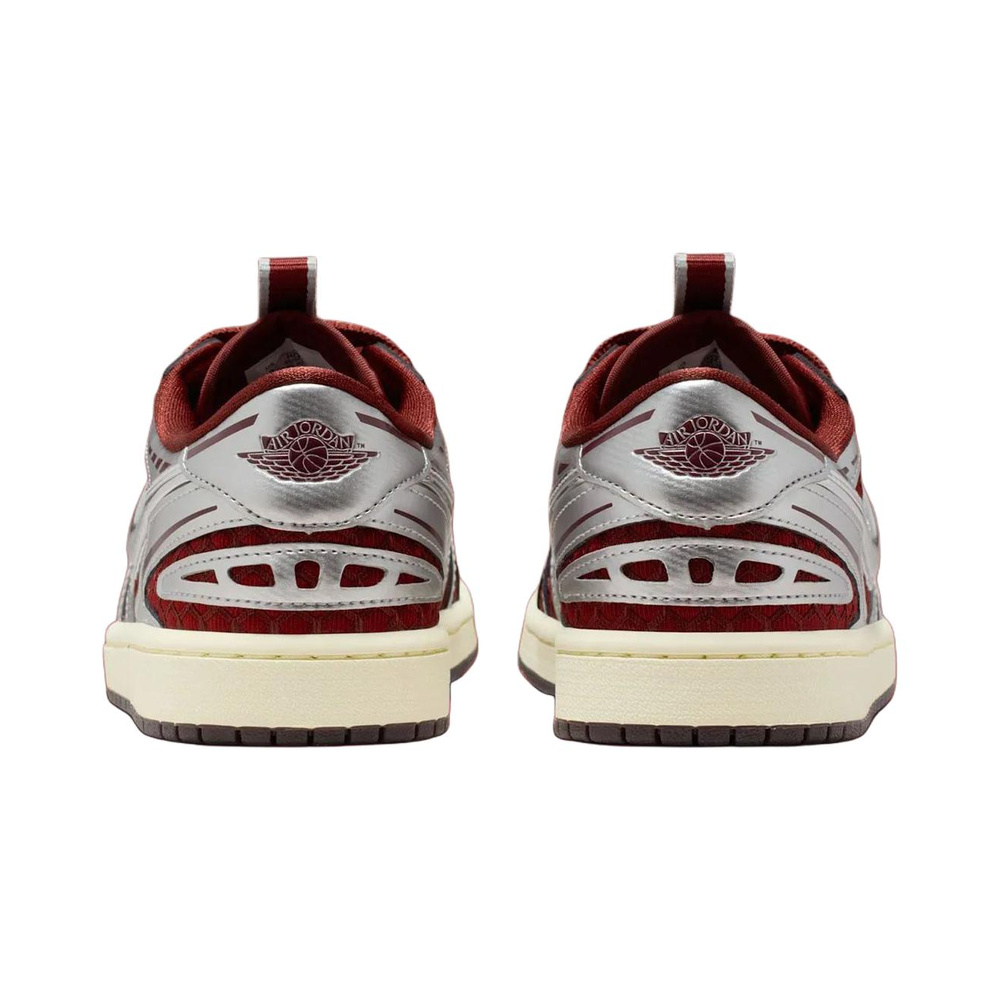 Nike Jordan 1 Low 'Dark Team Red / Metallic Silver / Coconut Milk / Dark Team Red' Женские