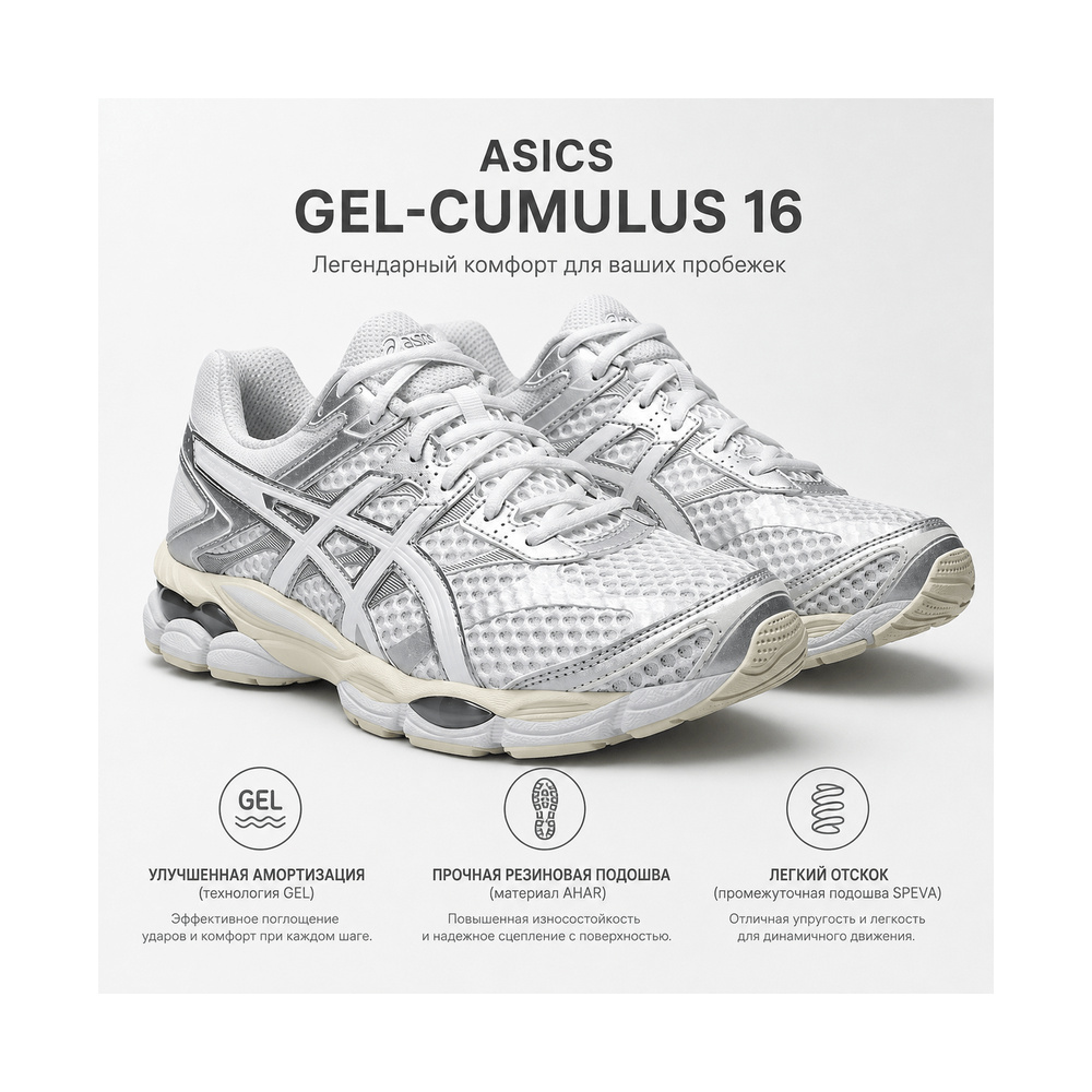 ASICS Gel-Cumulus 16 'White' Мужские