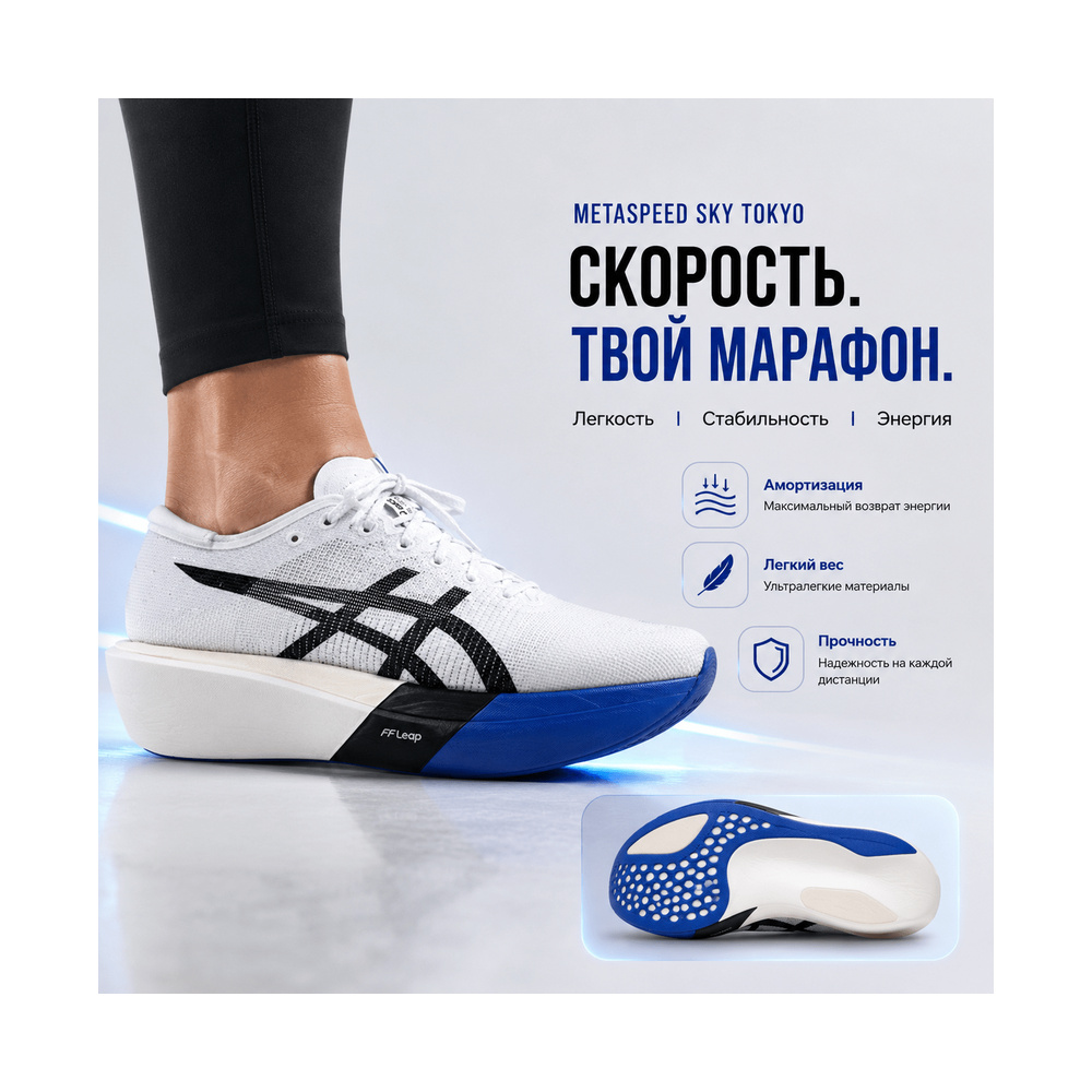 ASICS Metaspeed Sky 'Tokyo White Cobalt Burst' Мужские
