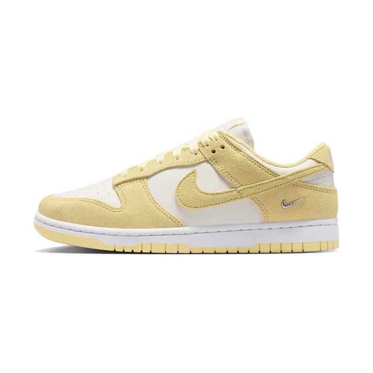 Nike Dunk 'Sail / White / Metallic Silver / Soft Yellow' Женские