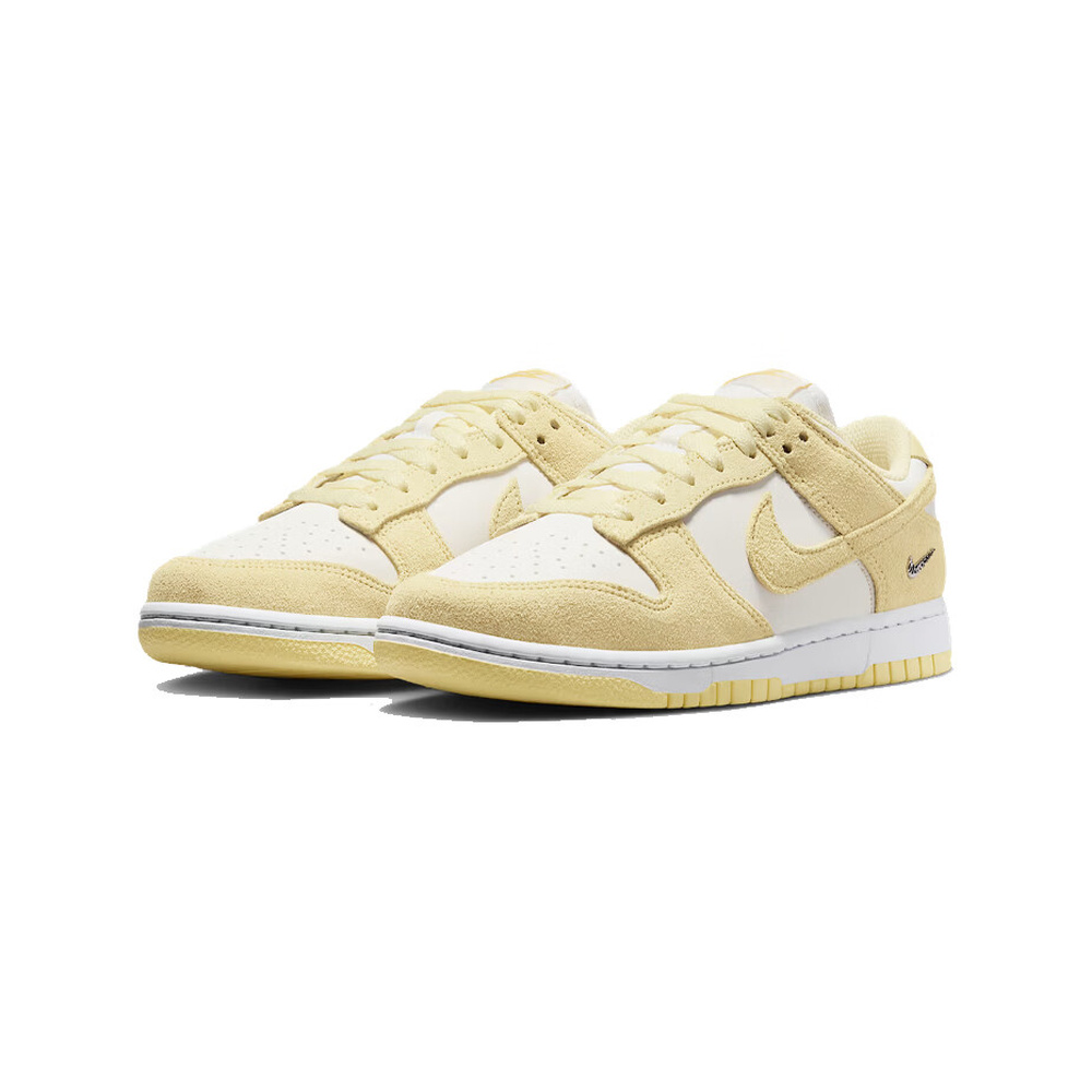 Nike Dunk 'Sail / White / Metallic Silver / Soft Yellow' Женские