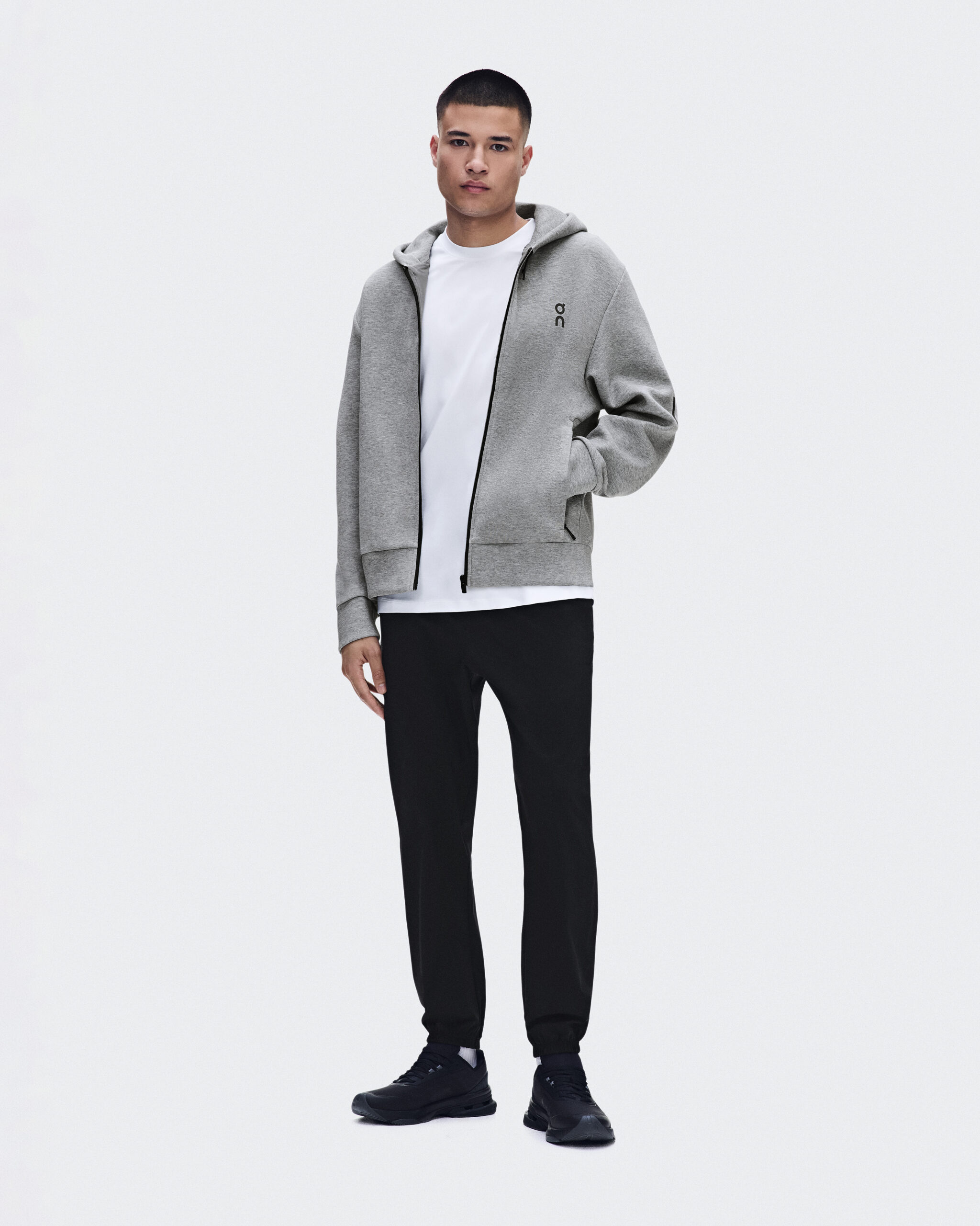 Худи On Focus Tech Zip Hoodie «Basalt» Мужская