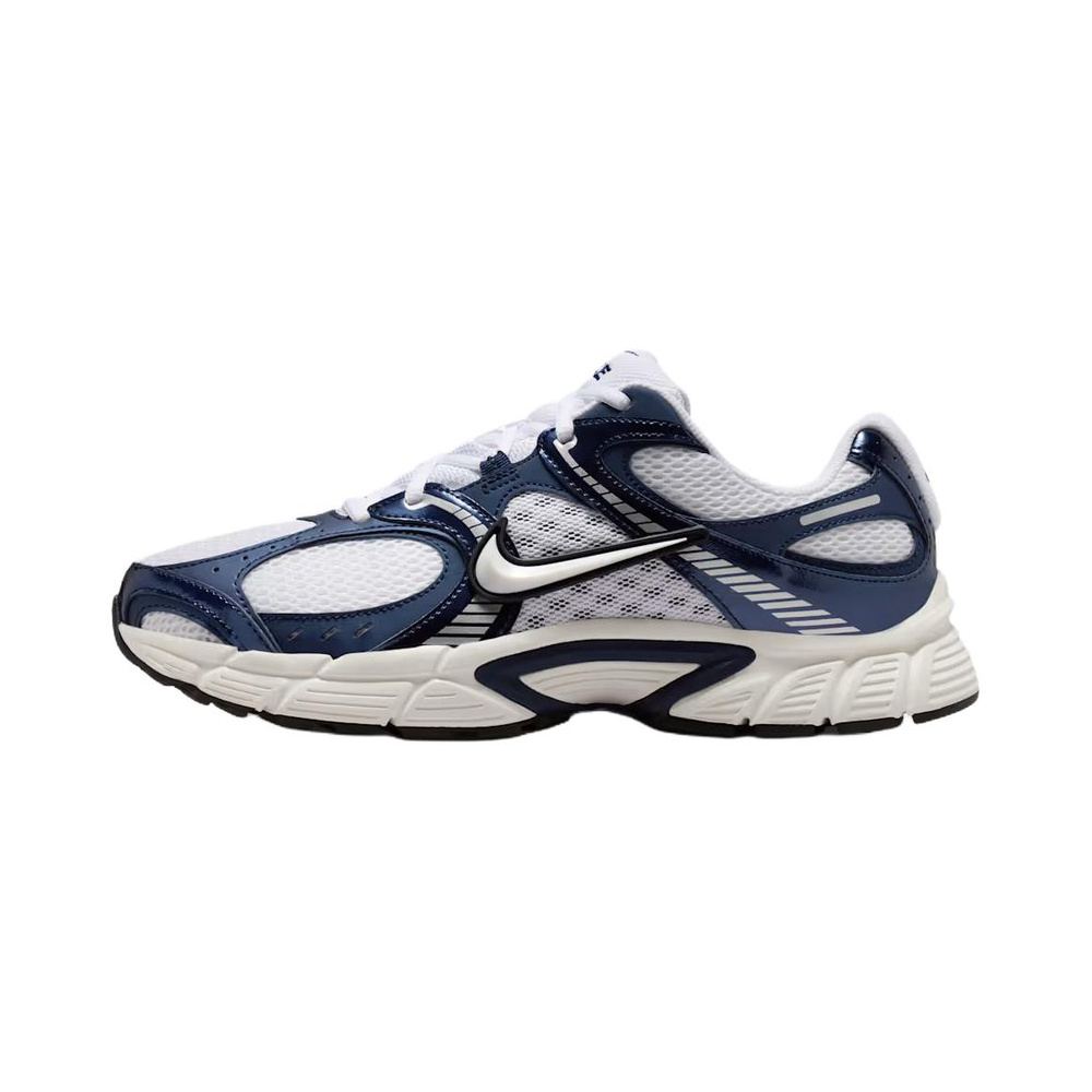 White / Midnight Navy / Metallic Silver / White