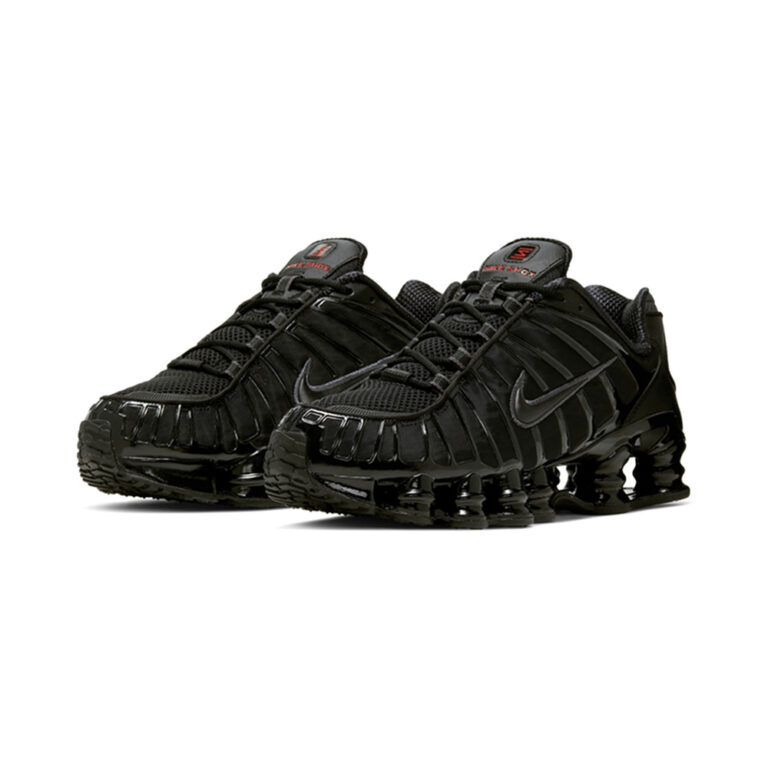 Nike Shox TL Series 'Black / Metallic Hematite / Max Orange / Black' Мужские