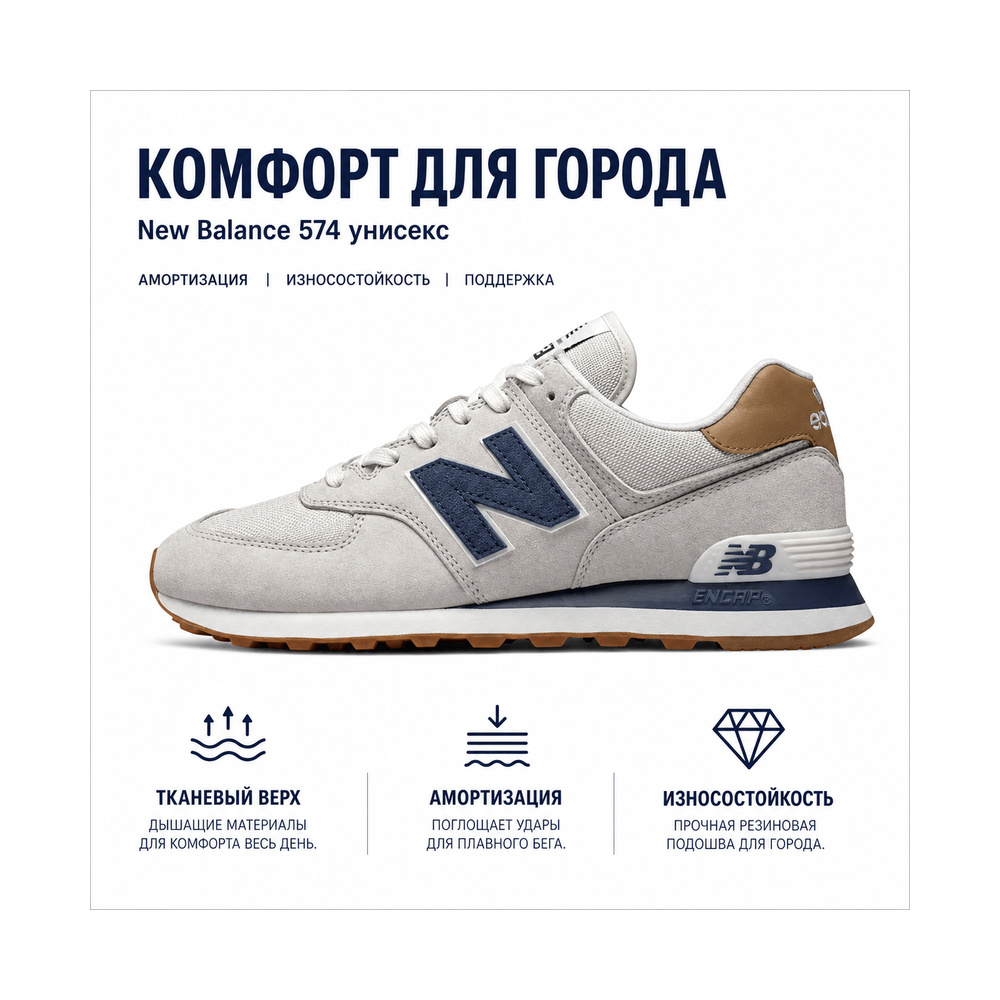 New Balance 574 'Grey' Мужские
