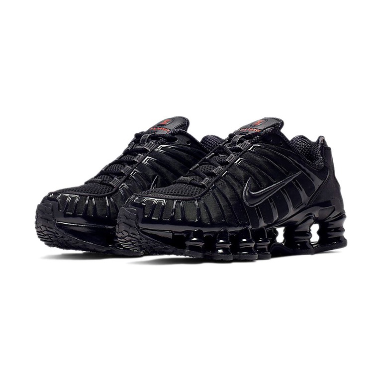 Nike Shox TL Series 'Black / Metallic Hematite / Max Orange / Black' Женские