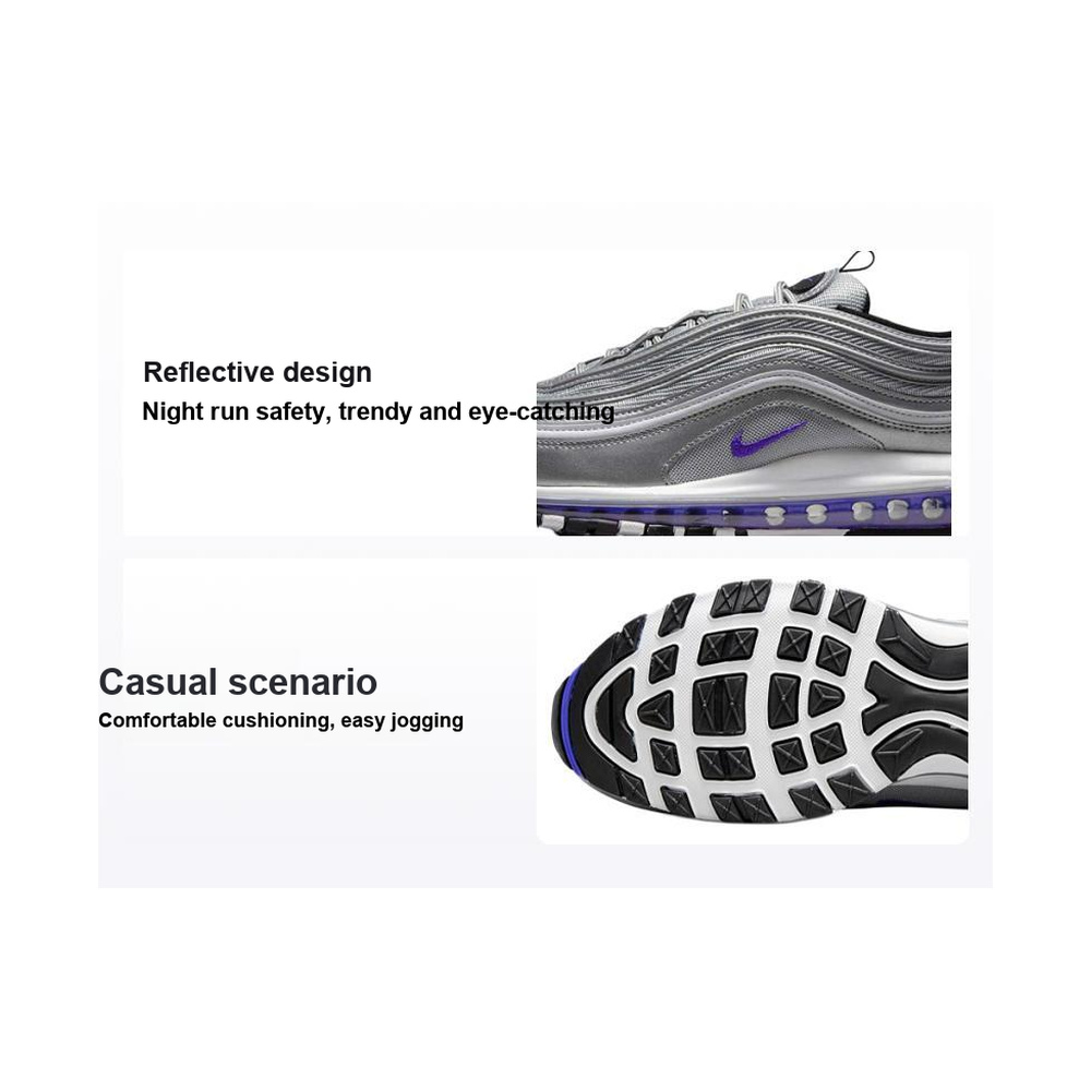Nike Air Max 97 'Black / Hyper Crimson / White / Chrome' Мужские