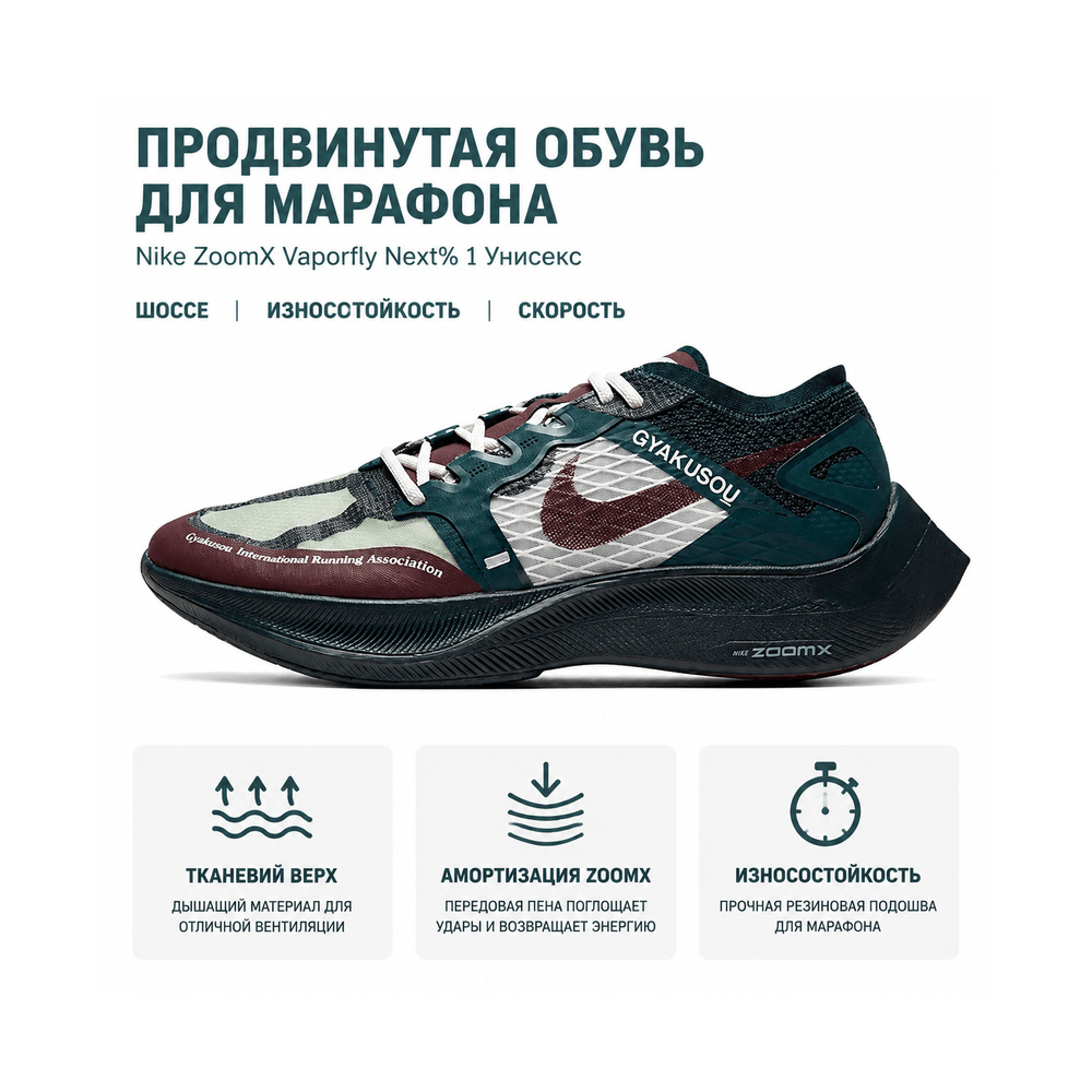 Nike Zoomx Vaporfly 'White / Blue Tint / Pure Platinum / Chrome' Мужские