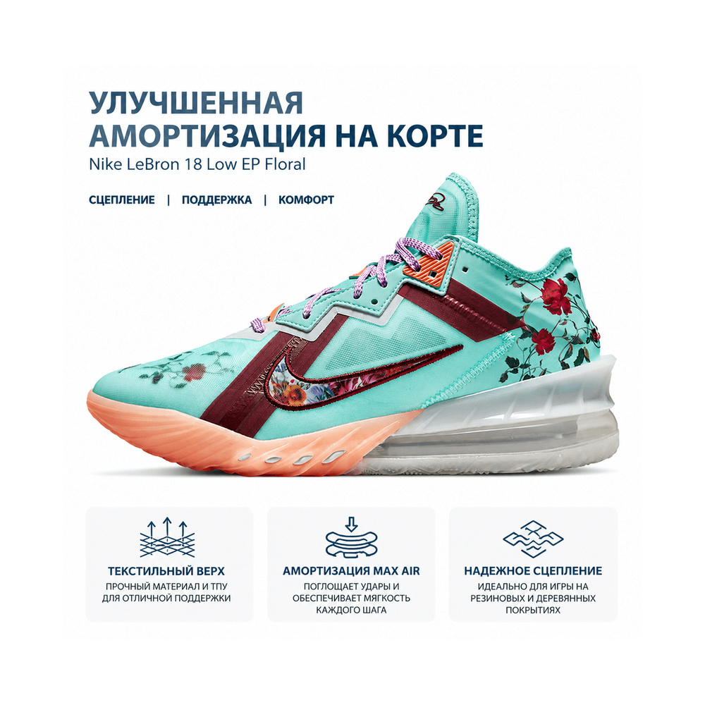 Nike Lebron 18 'White / Green Spark / Summit White / Midnight Navy' Мужские