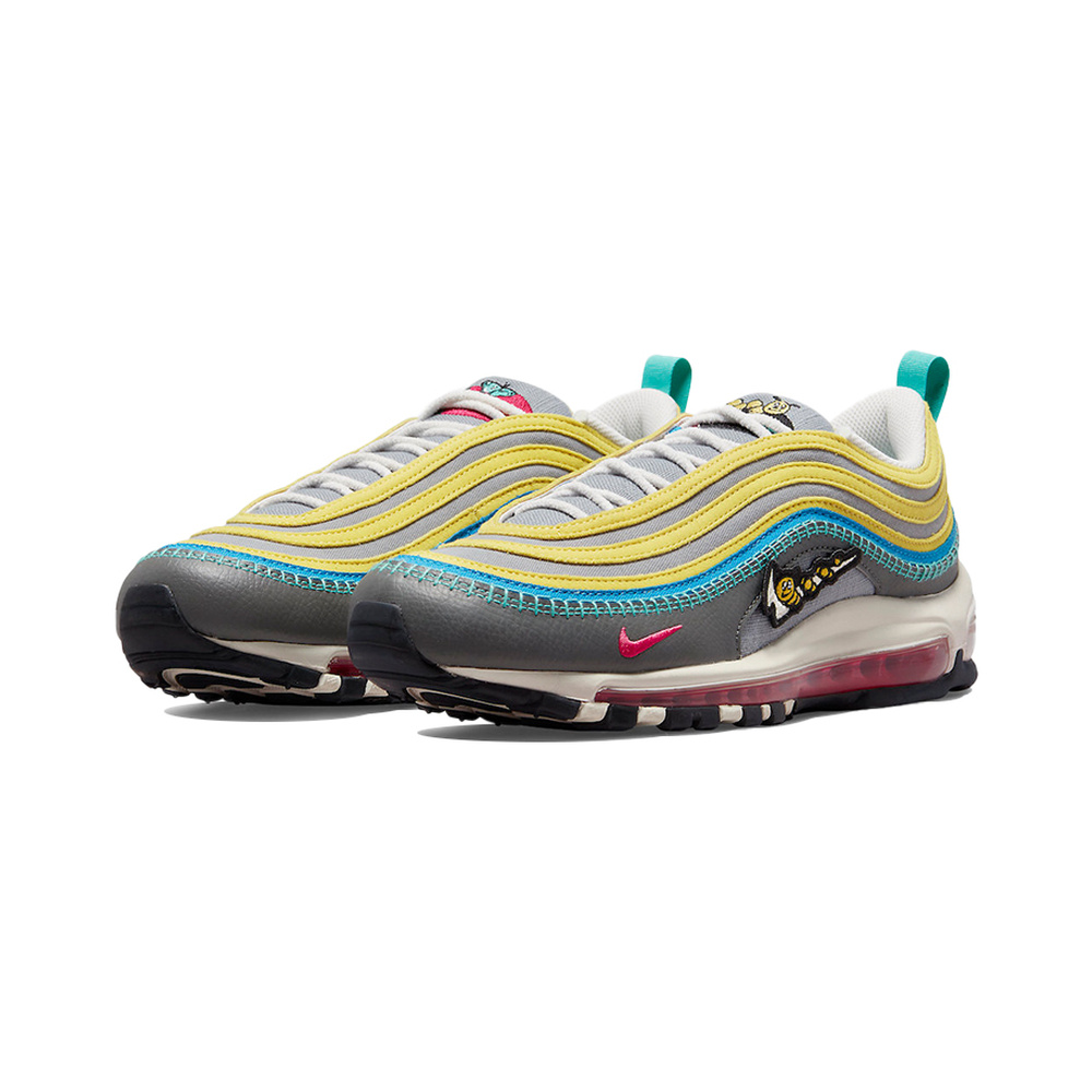 Nike Air Max 97 'Black / Hyper Crimson / White / Chrome' Мужские