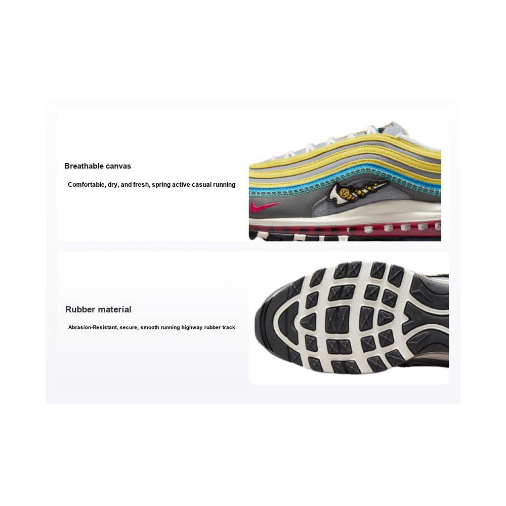 Nike Air Max 97 'Black / Hyper Crimson / White / Chrome' Мужские