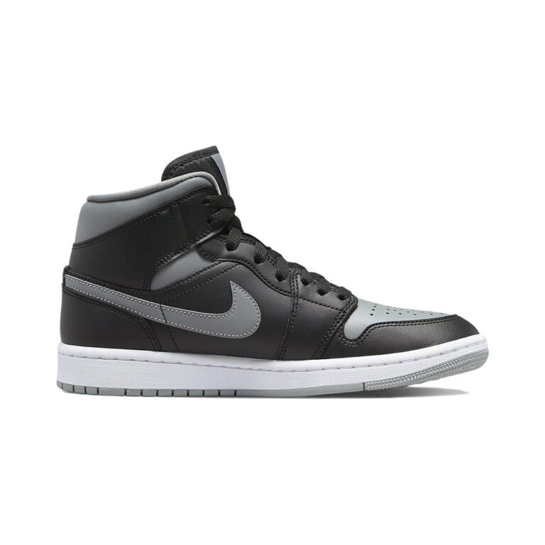 Air Jordan 1 Mid 'Shadow Basketball Black Grey' Женские