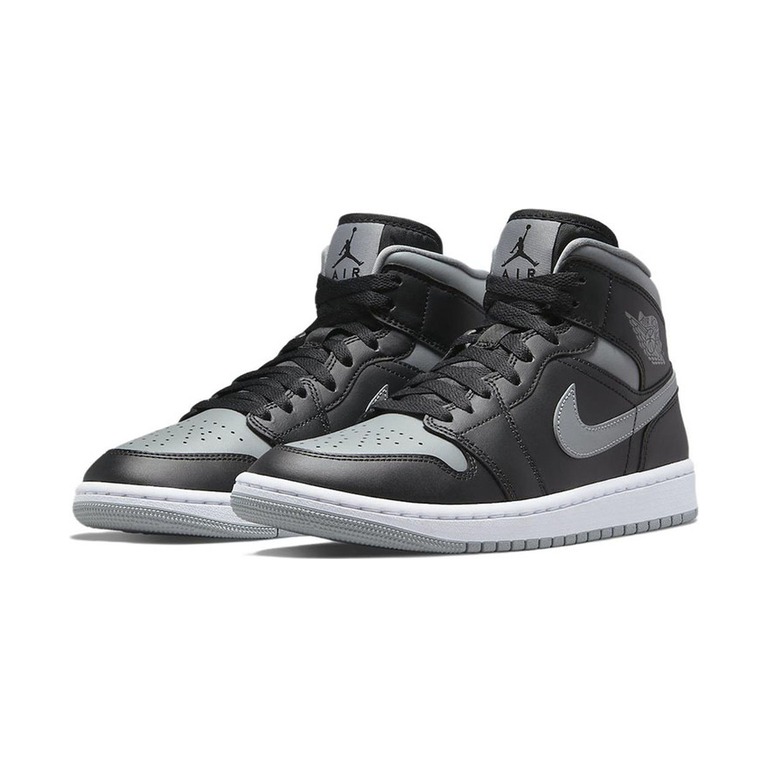 Air Jordan 1 Mid 'Shadow Basketball Black Grey' Женские