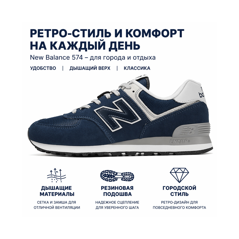 New Balance 574 'Navy' Мужские