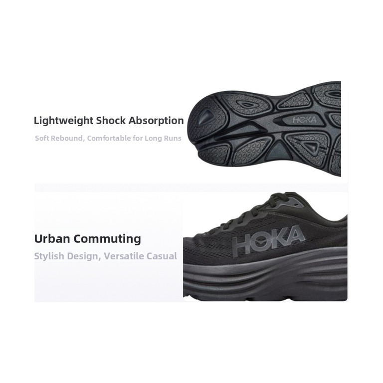 Hoka Bondi 8 'Triple Black' Мужские