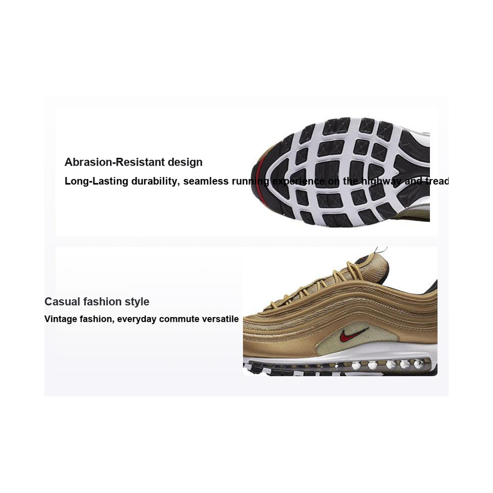 Nike Air Max 97 'Smoke Grey / Black / Metallic Pewter / University Red' Мужские