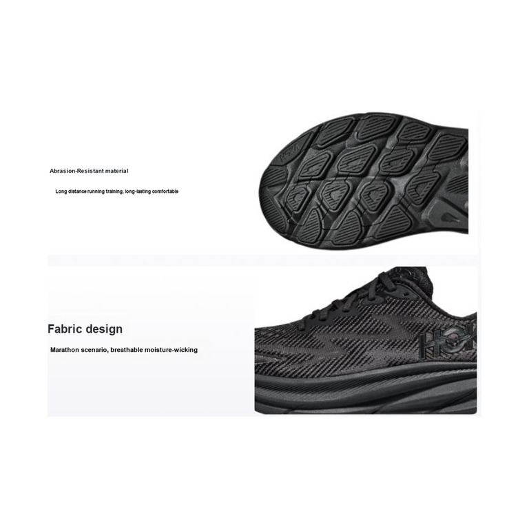Hoka Clifton 9 'Triple Black' Женские