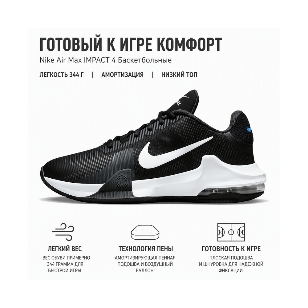 Nike Air Max Impact 4 'White / Atomic Pink / Racer Blue / Black' Мужские
