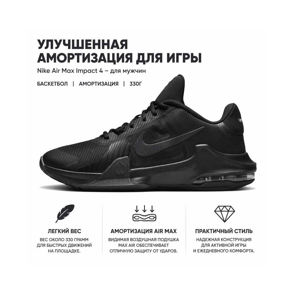Nike Air Max Impact 4 'Black / Iron Grey / Black' Мужские