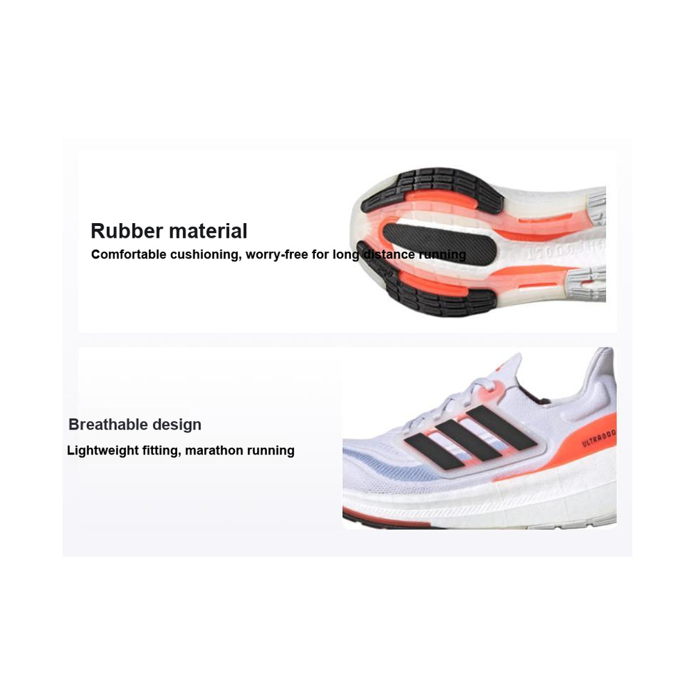 Adidas Ultraboost Light 'Ultra Boost White Black Solar Red' Женские