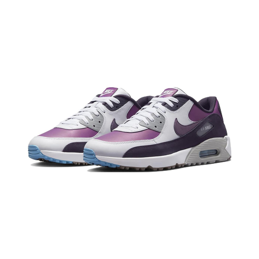 Nike Air Max 90 'White / Purple Smoke / University Blue / Cave Purple' Мужские