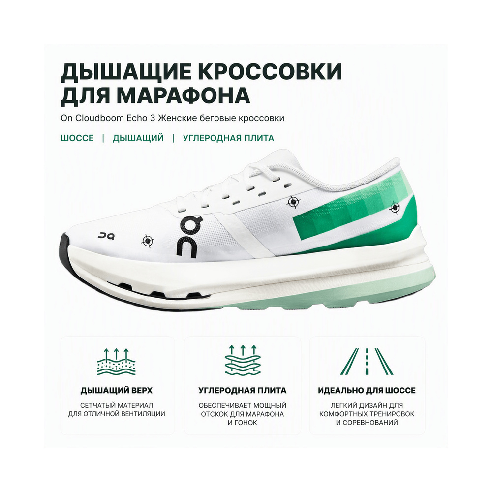 On Cloudboom Echo 3 'Undyed-White Mint' Женские