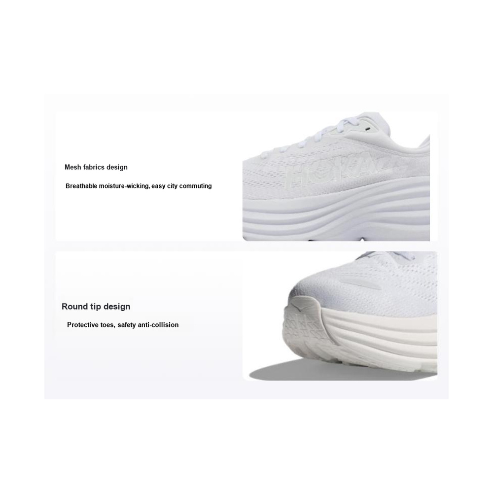 Hoka Bondi 8 'Triple White' Мужские