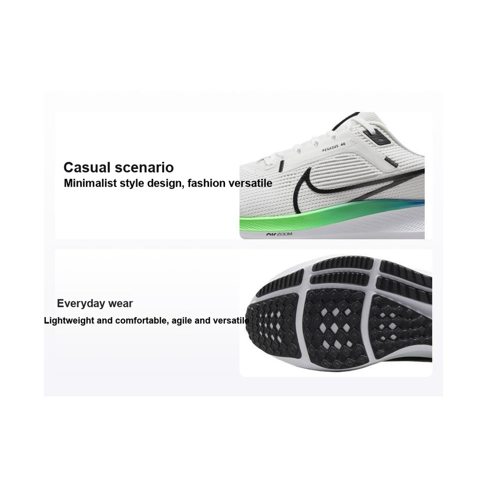 Nike Air Zoom Pegasus 40 'White / Green Spark / Summit White / Midnight Navy' Мужские
