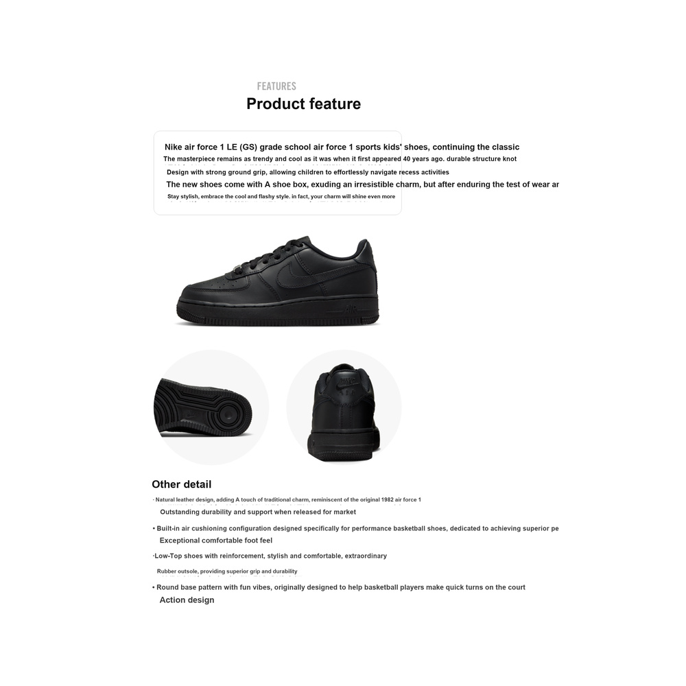 Nike Air Force 1 'Black' Мужские