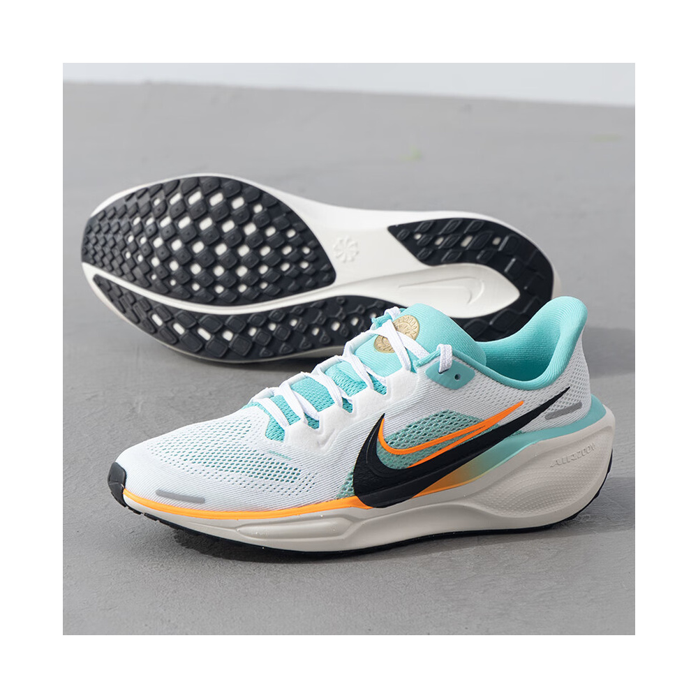 Nike Pegasus 41 'White / Pure Platinum / Metallic Silver / Dark Obsidian' Детские