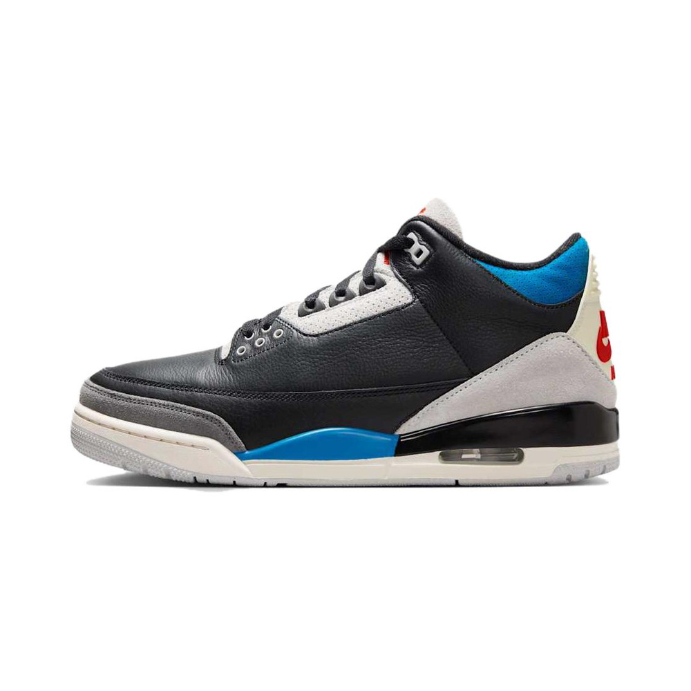 Air Jordan 3 'White / Work Blue / Wolf Grey' Мужские