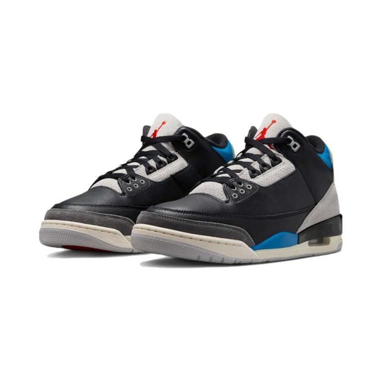 Air Jordan 3 'White / Work Blue / Wolf Grey' Мужские