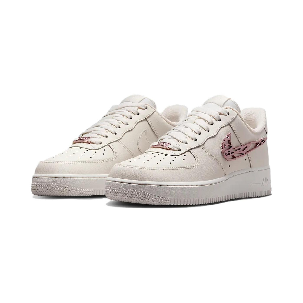 Nike Air Force 1 'Liquid Metal Swoosh Metallic Pink' Женские