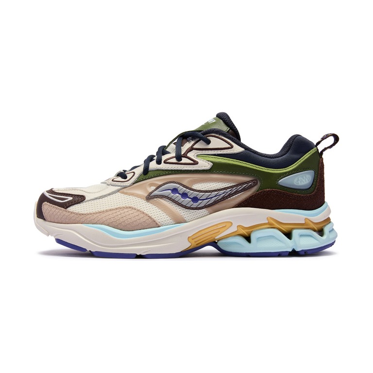 Saucony Grid Fusion 'Beige / Green / Brown' Мужские