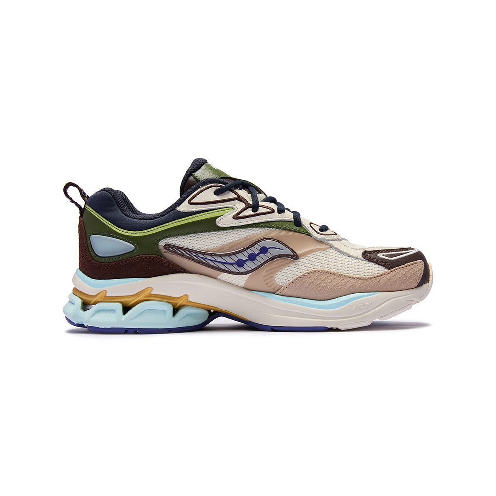 Saucony Grid Fusion 'Beige / Green / Brown' Мужские